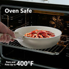 NEWBULIG Nonstick Kitchen Cookware Set, Pots and Pans with Detachable Handle, Induction Compatible, Dishwasher & Oven Safe, Space-Saving, Cream White, 12 Pieces(5 Pot)