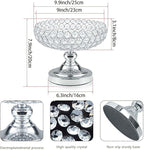 Crystal Bowl for Kitchen Counter Top/Party Table/Dining Table - Elegant Silver Gift for Her (2 PCS, Bowl Shape)