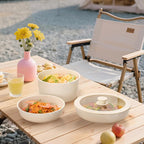 JEETEE Pots and Pans Set Non Stick 17pcs, Kitchen Cookware Sets with Detachable Handle, Induction Nonstick Cookware Set with Removable Handle, Stackable RV Cookware, Oven Safe, PFAS/PFOA Free, Beige