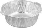 Foil Lux 5.6 Quart Pans And Lids, 100 Disposable Pots With Lids - Oven-Ready, Stove Compatible, Aluminum Foil Baking Pans, Freezable, For Outdoor Camping, Vacation, Picnic, And More - Restaurantware