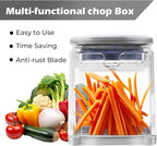 ZHANG XIAO QUAN SINCE 1628 French Fry Cutter 4-in-1 Food Dicer Chop Box, Potato Cutter for Fries Potato French Fry Onion Cutter Food Chopper Manual Hand Vegetable Cutter Dicer Apple Slicer, 4 Blades