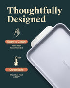 Caraway Non-Stick Ceramic 9”x13” Rectangle Pan - Naturally Slick Ceramic Coating - Non-Toxic, PTFE & PFOA Free - Perfect for Brownies, Lasagnas, and More - Black