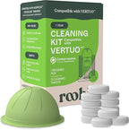 Roobi Cleaning Kit Compatible with Nespresso Vertuoline. Includes 1 Reusable Pod & 12 Cleaning Tablets. Carbon Neutral Vertuoline Cleaner Kit. 1 Year Supply.