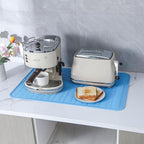 Silicone Dish Drying Mat for Multiple Usage,Easy clean,Eco-friendly,Heat-resistant Silicone Mat for Kitchen Counter or Sink,Refrigerator or Drawer Liner Light Blue 4XL 32 inches x 18 inches