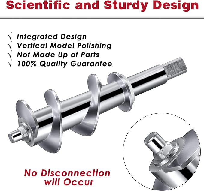 Metal Food Grinder Attachments for KitchenAid Stand Mixers, Meat Grinder, Sausage Stuffer, Perfect Mixer Attachment for KitchenAid Mixers, Silver(Machine/Mixer Not Included)