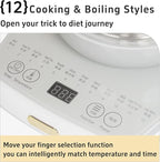 Health Pot Electric Kettle with Infuser，Smart Fruit Hot Tea Maker, Temperature Control and Tea Keep Warm, 12 Functional Procedures, 1.8 Liters of Capacity