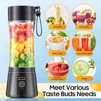 Portable Blender Make Shakes and Smoothies - USB Rechargeable Personal Size Mini Blender Freshly Squeezed, 380Ml BPA Free Travel Cup in Picnic/Office/Gym
