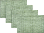 PIGCHCY Countryside Placemats Set of 4 Woven Heat Resistant Placemats Washable Easy to Clean Table Mats for Dining Room and Decor (Pear Green)