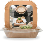 [3-Size] Air Fryer Disposable Paper Liner Compatible with COSORI AirFryers Toaster Oven, Non-stick AirFryer Parchment Paper Baking Accessories (50Pcs - 9.1 Inch, Fit 6 Qt or above, Natural)