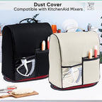 BAGSPRITE Stand Mixer Cover with Applicance Slider for KitchenAid 6/7/8 Quart Bowl Lift Mixers – Kitchen Appliance Dust Cover with Pockets for Kitchen Aid Accessories and Attachments