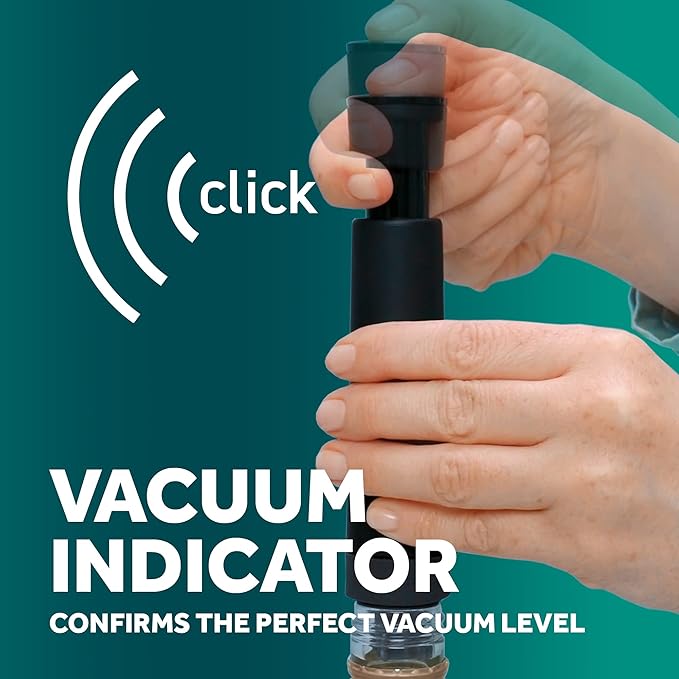 Airtender Wine Vacuum Pump Preserver with 3 Reusable Bottle Stopper Vacuum Seals for Wine Storage