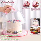 Aluminum Alloy Revolving Cake Stand & Carrier - 268PCS Kit with 54 Piping Tips, Acrylic Cake Discs, Various Spatulas