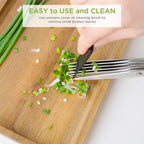 ShangTianFeng salad scissors, HerbScissors with 5 Blades and Cover,Kitchen 5 Stainless Steel Blade Herb Cutting Shears Scissors, ShreddingScissors for Paper,Food Salad Herb Cilantro Cutter Mincer