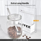 U-Taste Coffee Scoop 1 Tablespoon: 18/8 Stainless Steel Measuring Scooper for Ground Coffee, Bean, Powder, Espresso, 6.9in Long Handle Metal Meaure Spoon for Canister, Jar (1Tbsp/15ml, Silver)