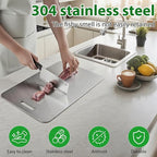 Katuchef Cutting Board, Katuchef Titanium Cutting Board, Cutting Boards, Stainless Double Sided Steel Cutting Boards for Cutting Meat Vegetable Fruit (15.4"L x 11"W)