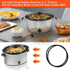 Black Lid Latch Strap Rubber Band for 6,7,8 quart Hamilton Beach Crock pot slow cooker WHT …Lid Strap for Fixing Pot Lid