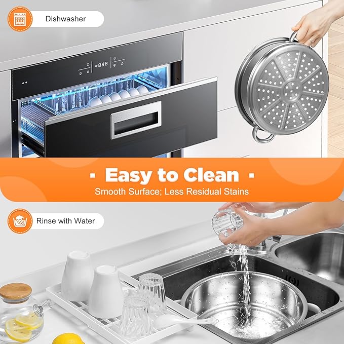 5-Tier Stainless Steel Steamer Cookware Pot with Kitchen Steaming Cookware with Lid Gas Electric Stove Steamer Pot for Kitchen, Home, And Commercial Use