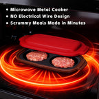 Microwave Egg Cooker, Portable Poacher/Fryer Egg, Egg Cooker for Breakfast Sandwiches Maker for 2 Eggs, for Kitchen, Travel, Gifts Dishwasher-Safe (red)