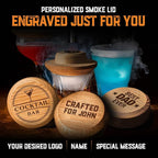 Custom Whiskey Cocktail Smoker Kit with Torch & Wood Chips - Premium Set, USA Oak Smoker - Old Fashioned Cocktail Kit for Whiskey Lovers - Bourbon Gifts for Men - Gift from Wife, Daughter, Son