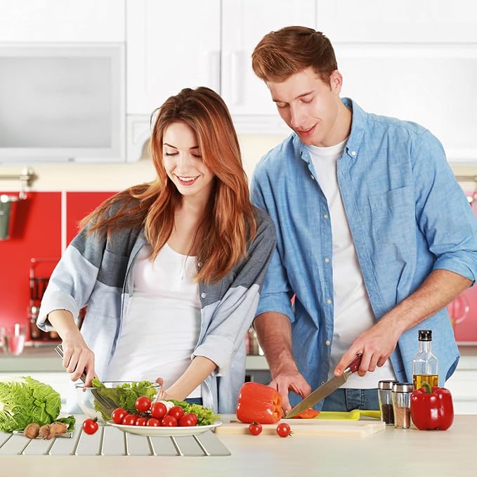 Large Stone Dish Drying Mats for Kitchen Counter, 24"(L)×16"(W) Quick Dry Collapsible Dish Drying Mat with Towel Sanding Absorbent Diatomaceous Earth Mat for Dishes Bottles Cups, Match Any Countertop