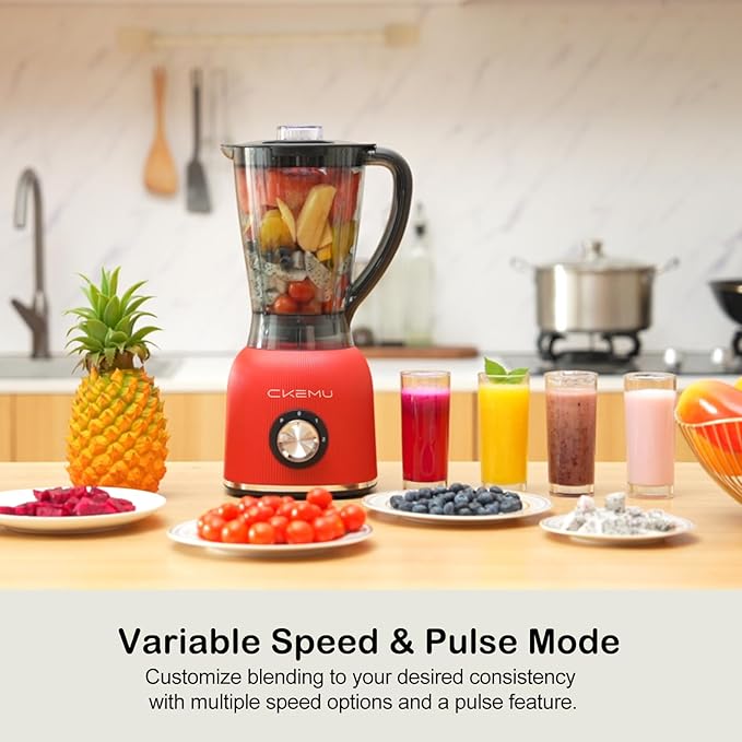 Professional Blender | 8-Cup Big Capacity | Powerful 25,000RPM Motor | Smoothies, Shakes, and Frozen Drinks Blender | BPA-Free & Dishwasher-Safe | Red