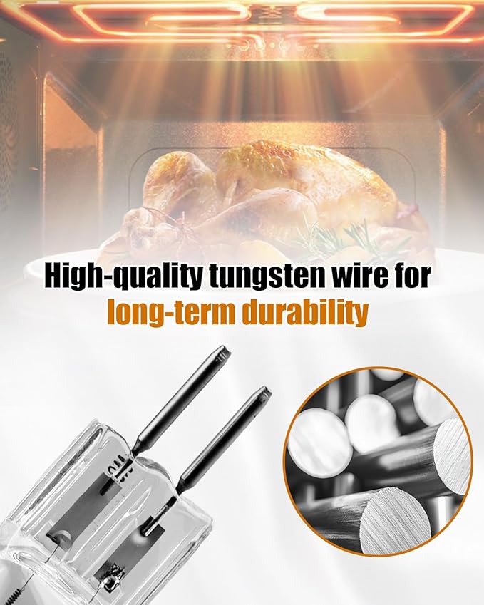 Microwave Halogen Lamp Light Bulb 130V 50W Replace WB02X35488 Fit for GE Oven