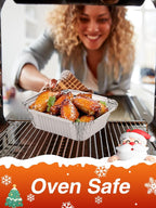 110 Pack 5x4 Disposable Small Aluminum Pans with Dome Lids - 1lb-Mini-Aluminum-Foil-Pans-Tin-Foil-Takeout-Trays-Food-To-Go-Containers-for-Meal-Prep-Cooking-Roasting-Heating-Baking