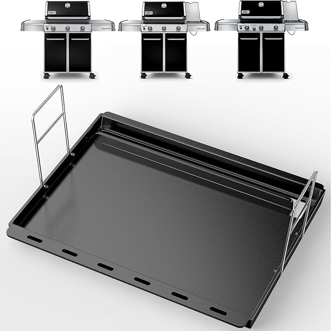 Utheer Ceramic Full Size Griddle Insert for Weber Genesis 300 Series E-310 E-320 E-330 S-310 (2007–2016), Replacement for Weber 7524/7528 – Nonstick,Easy Clean,Rust-Resistant,Even Heat for Outdoor BBQ