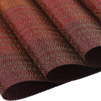 PIGCHCY Placemat,Washable Woven Non-Slip Insulation Durable Placemat Vinyl Table Mat Set of 6 (Scarlet Red)