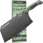 8 Inch Meat Cleaver - German Rust-Resistant Full-Tang Steel, G10 Non-Slip Handle - Professional Bone Cutting Knife for Outdoor Cooking & Butcher Use with Gift Box - Knife For Men