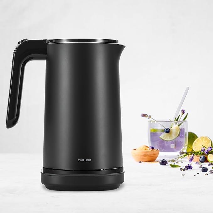 ZWILLING Enfinigy Cool Touch 1-Liter Electric Kettle Pro, Cordless Tea Kettle & Hot Water - Black