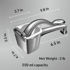 Heavy Duty Manual Lemon Squeezer - ASA ASA STORES 9.8'' Stainless Steel Rust Proof-Ergonomic Handle Citrus Juicer Oranges,Easy Extraction-Seed Catcher Pour Spout-Easy To Clean-Garlic Press-Nutcracker