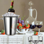 Champagne Bucket with Stand,Ice Bucket with Stand Stainless Steel Bucket Wine Chiller On Stand 12Lb Hammered Tall Ice Bucket Stand for Party Bar Ktv Bbq Home,3ft (silver, 1 pack)