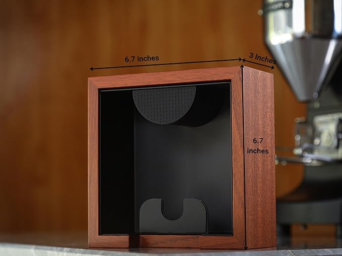 Breville Espresso Machine Accessories Kit 54mm – Bottomless Portafilter, Calibrated Tamper, Distributor, Rosewood Tamping Station & Knock Box | Espresso Bar Essentials