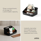 Umbra Bellwood Countertop Organizer, Black/Walnut