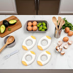 4Pcs Yellow Egg Shell Opener Egg Topper Cutter Egg Cracker Separator for Quickly Cutting Off The Tops of Eggs Egg Shell Scissors Opener Kitchen Specialty Tools and Gadgets Kitchen Utensils