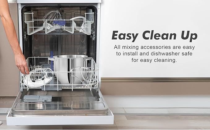 Aucma Stand Mixer,6.5-QT 660W 6-Speed Tilt-Head Food Mixer, Kitchen Electric Mixer with Dough Hook, Wire Whip & Beater (6.5QT, Silver)