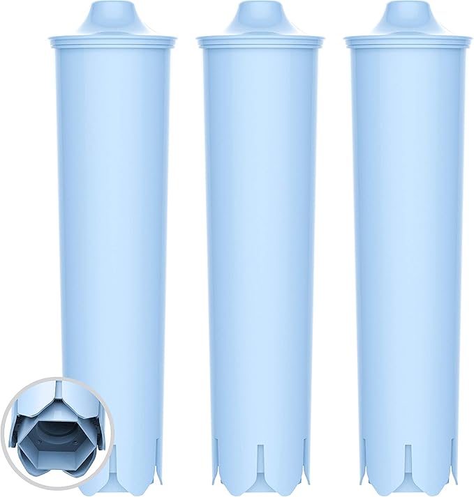 EcoAqua Replacement Coffee Filter, Replacement for Jura® Clearyl/Claris Blue Capresso® Clearyl Coffee Machine Water Filter, Jura® Filter, Pack of 3