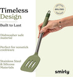 SMIRLY Kitchen Utensils Set, 26PCS Silicone Cooking Utensils Set, Spatula Set with Holder, Stainless Steel Kitchen Gadgets for Home and Kitchen