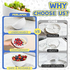 Wheat Straw Bowls 26 OZ, Plastic Bowls Reusable, Unbreakable Cereal Bowls Set of 6, Small Soup Bowl Salad Bowl for Kitchen, Microwave & Dishwasher Safe, White