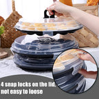 HANSGO Deviled Egg Containers with Lid, 3PCS Deviled Egg Platter Carrier Holder Trays with 66 Slots for Party and Home Kitchen, Black