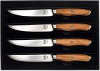 Mercer Culinary Olive Wood 4-Piece Steak Knife Set