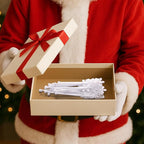 Chengu 100 Pcs Christmas Drink Stirrers Xmas Stir Sticks Bulk Holiday Coffee Stirrers Plastic Swizzle Stick Hot Cocoa Bar Supplies Chocolate Decoration Reusable Cocktail Mixer(White Snowflake)