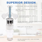 Vegetable Chopper, Food Chopper Manual Hand, Onion, Salad, Garlic, Nut & Veggie Cutter, Dishwasher Safe, White