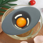 2PCS Silicone Egg Separators, Food-Silicone gg Yolk White Filter, 3-Slit Egg White Separator from Yolk, Egg Divider for Kitchen Gadget Cooking/Baker Tool, Black