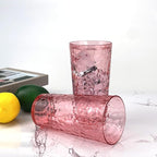 Yalin 24-Ounce Plastic Tumbler Acrylic Drinking Glasses, Reusable Plastic Cups, Stackable, BPA-Free, Shatter Proof, Dishwasher Safe, Set of 8 (Pink)