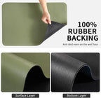 Dish Drying Mat for Kitchen Counter, Heat Resistant Drainer Mats with Non-slip Rubber Backed, Hide Stain Kitchen Super Absorbent Draining Mat, Easy to Clean Dish Rack Pad, Green 16"x20"