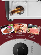 FOHERE 200W Meat Slicer Machine for Home, Electric Food Slicer with Two 7.5" Sharp Stainless Steel Blade(Serrated + Smooth) 0-15mm Precise Thickness Deli Meat Slicer for Bread Fruit Vegetable(Silver)