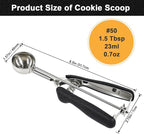 Measuring Cups and Spoons set 11-Piece, Stackable Measuring Cup with Lid and Cookie Scoop (#50), BPA Free, Dishwasher Safe, Cooking Baking Gadgets