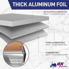 Aluminum Foil Roll 18"x 500 feet (1 Pack) - Aluminum Foil Heavy-Duty, Commercial Grade for Food Service Industry - Silver Foil for Cooking & Roasting